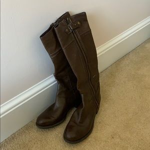 Franco Sarto brown leather boots